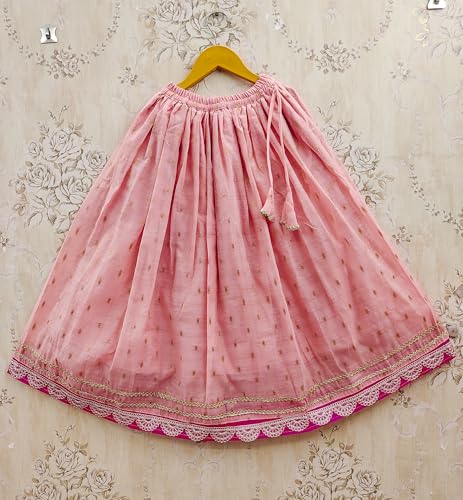 Image of Kids Traditional Lehenga Choli Set with Embroidered Pink Choli & Dupatta