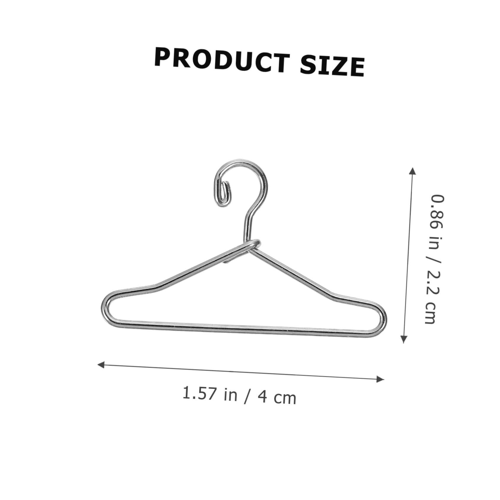 Toddmomy 50pcs Mini Metal Doll Clothes Hangers Doll Clothes Support for Boys and Girls Bedroom