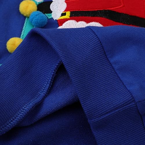 Image of HILEELANG Toddler Boy Sweatshirts Crewneck Long Sleeve Pullover Cotton Graphic Christmas Clothing