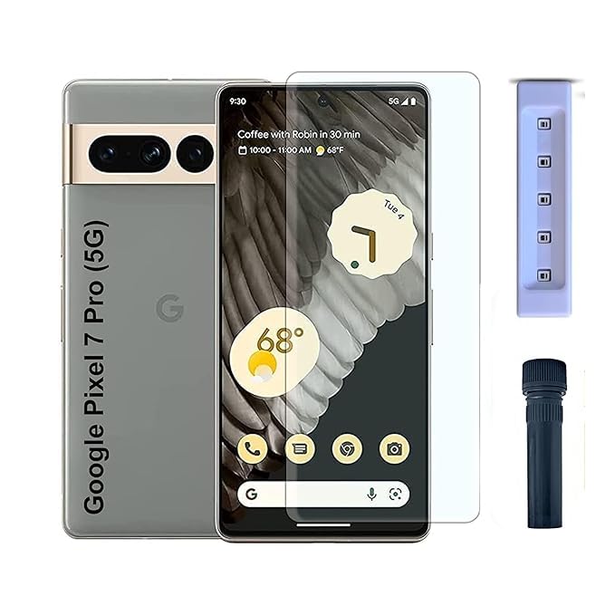 Image of 3D UV Tempered Glass Curved Design for Google Pixel 7 Pro (5G) Advanced Border Less Full Edge to Edge Screen Protector and Easy Installation Kit