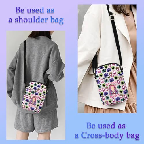 XYANFA Movie Inspired Crossbody Bag Queen Of Mean Vilain Movie Fans Themed Purse Travel Bag Sling Shoulder Bag 5