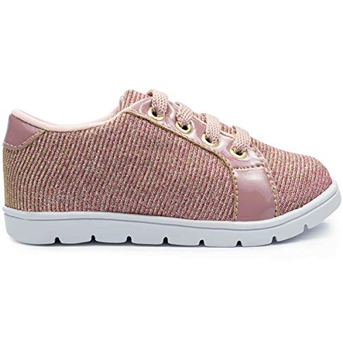 Tênis Infantil Menina Gliter 24 (21, Rosa)