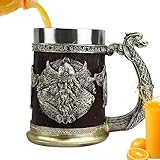 Struttura robusta: sorseggia la tua birra come una vera con la nostra tazza da birra, costruita per durare con un rivestimento in acciaio inossidabile 304 robusto, resistente al freddo e al calore e un esterno in resina di qualità resistente che è sicuro e innocuo. Goditi un'esperienza di bere di qualità e duratura.