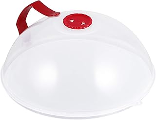 Happyyami Micro- Ondes Plaque Couverture avec Poignée Splatter Garde Écran Alimentaire Parapluie Moustique- Preuve Protecteurs pour La Cuisine en Plein Air Camping Pique- Nique Barbecue