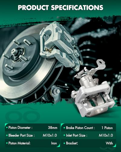 Image of SCITOO Rear Left Brake Caliper With Bracket 19B3797 Compatible For Pontiac For Vibe 2009-2010,For Toyota For Corolla 2009-2011 2014-2019,For Toyota For Matrix 2009-2014