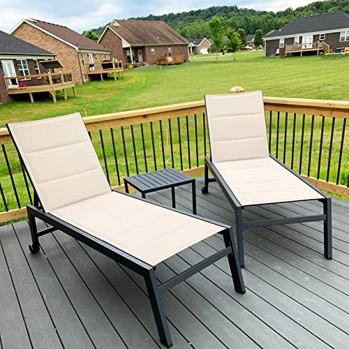 URBNLIVING 2er Set Klappliegen Garten - 5 Verstellbare Positionen, Wetterfest & Faltbar Für Terrasse, Camping