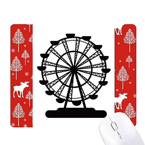 Silhouette de Noël Grande Roue Noire en Bois Sculpté Décoration Haut de Gamme Forêt