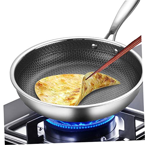 Sartén Wok de acero inoxidable con diseño tipo panal miniatura 4