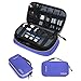 BAGSMART Electronic Organizer Travel Cable Organizer Bag Portable Electronic Accessories Bag for Cable, USB, Blue