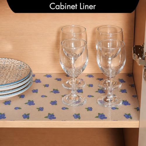 Image of Porslin Kitchen Shelf Liner 45cm x 5m, Non-Adhesive Waterproof Drawer & Cabinet Mat, Durable BPA-Free EVA Non-Slip Washable Shelf Paper for Kitchen Cabinets, Cupboards, Fridge, Wardrobe & Drawers SL02
