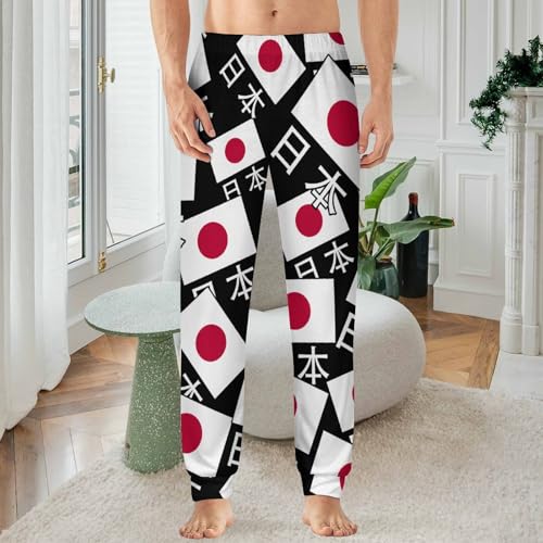 Japan Japanese Flag Men's Pajama Bottoms Sleep Lounge Soft Comfy Pants Sleepwear2