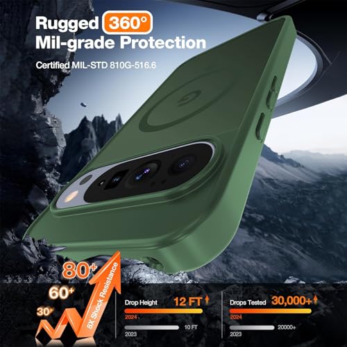 Image of WRJ Magnetic for Google Pixel 11 /11 Pro Case+Screen Protector, Green