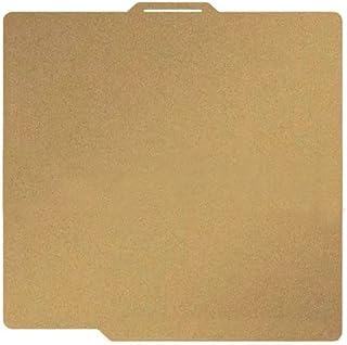 PEI Sheet for Bambu Lab X1/X1C/X1E/P1P/P1S/A1 Carbon Build Plate Heated Bed Spring Steel Flexible Platform 257.5x257.5 mm Double Side Textured Board for 3D Printer (Gold)