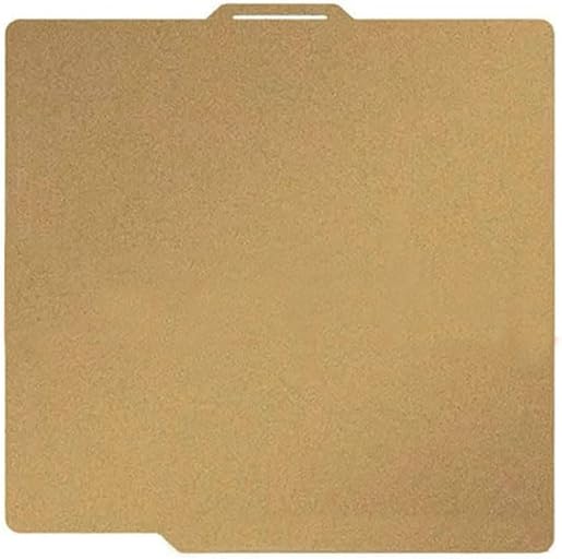 HzdaDeve PEI Sheet for Bambu Lab X1/X1C/P2S/P1P/P1S/A1 Carbon Build Plate Heated Bed Spring Steel Flexible Platform 257.5x257.5 mm Double Side Textured Board for 3D Printer (Gold)