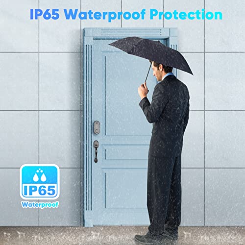 Front Door Lock Set, Fingerprint Keyless Entry Door Lock With Handle, Smart Deadbolt With App, Auto Lock & 1 Touch Locking, Easy Installation #TOP6