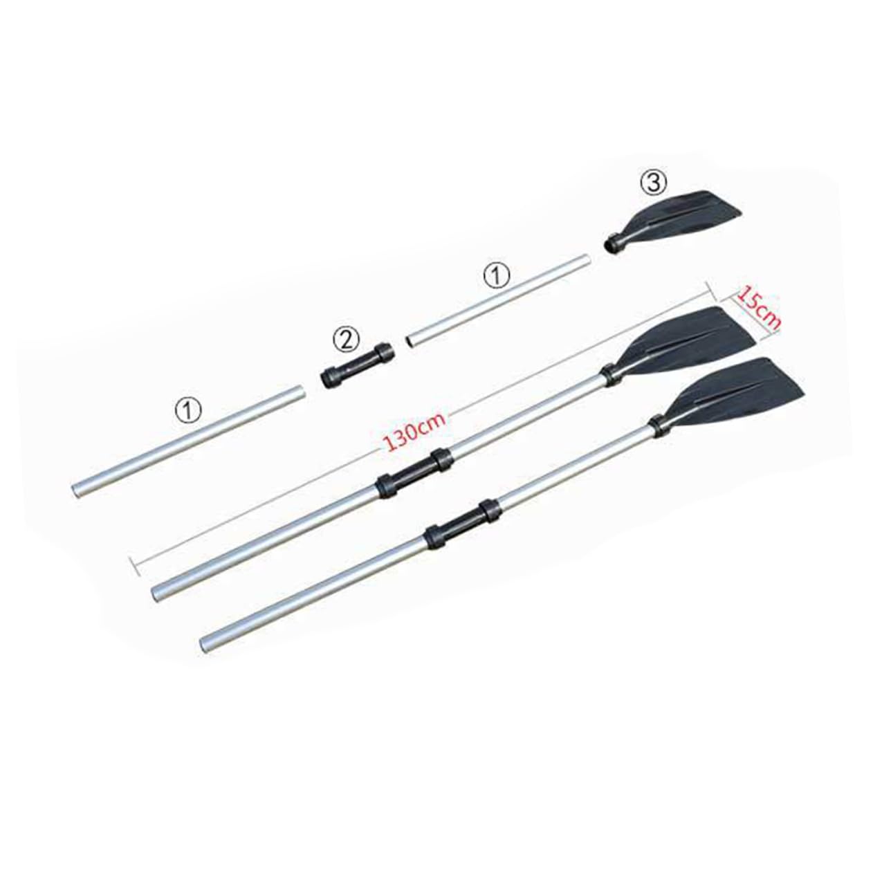 BESPORTBLE Streamlined Blades Fashionable Detachable for Inflatable Boat Easy to Carry Anti-Corrosive