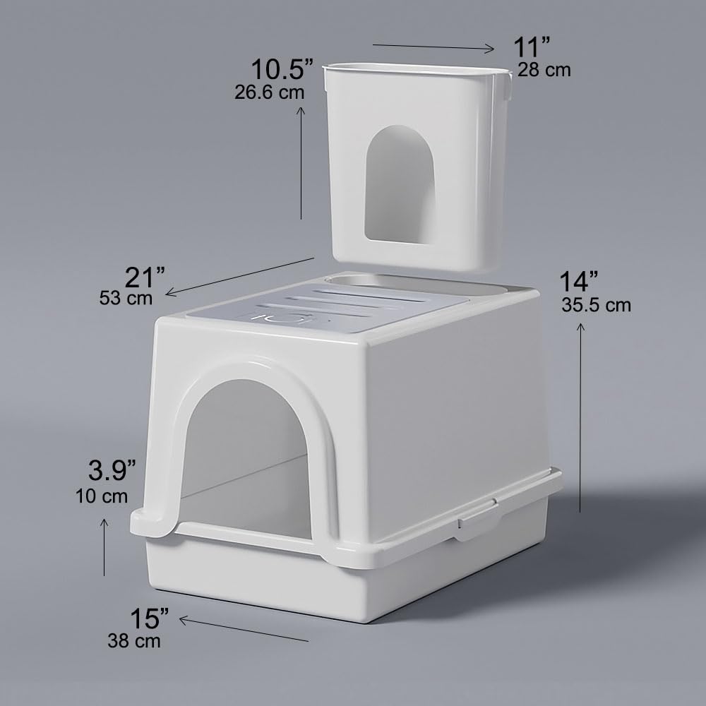 HOP Katzentoilette Für Kaninchen – Mit Heufutterspender, Abdeckbar, Spülmaschinenfest