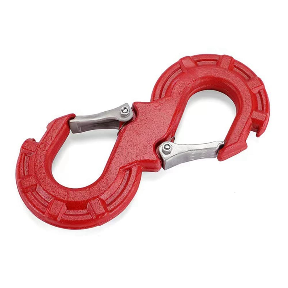 Rojo Grillete Rescate RáPido en Forma S Gancho Cabrestante Remolque Coche JK Kits RecuperacióN Remolque Todoterreno 4X4 Grillete Remolque Cabrestante AutomáTico