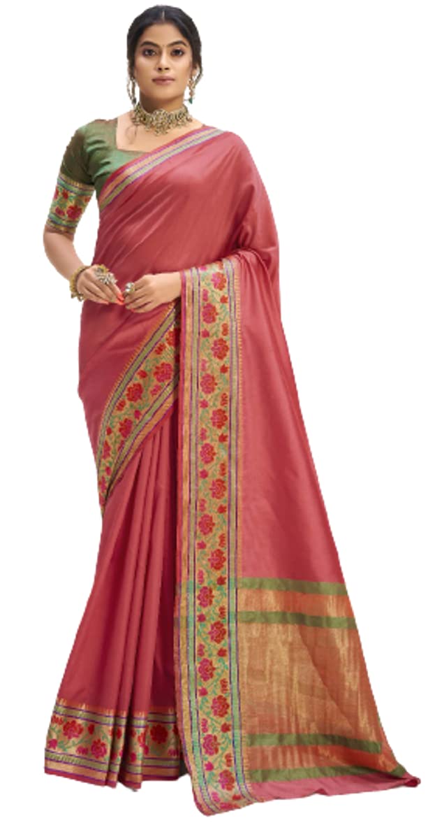 GenericRaj Shree Fashion Banarasi Silk Saree Wending Saree And Printed Saree Party Wear Designer Saree Length Saree 5.5 Meter Jacquard Saree Ethnic Wear Woman Unstitched Blouse Piece 13