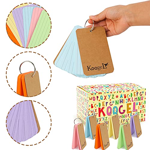 300 Pcs Colored Index Cards, 3 X 5 Inch Underline Study