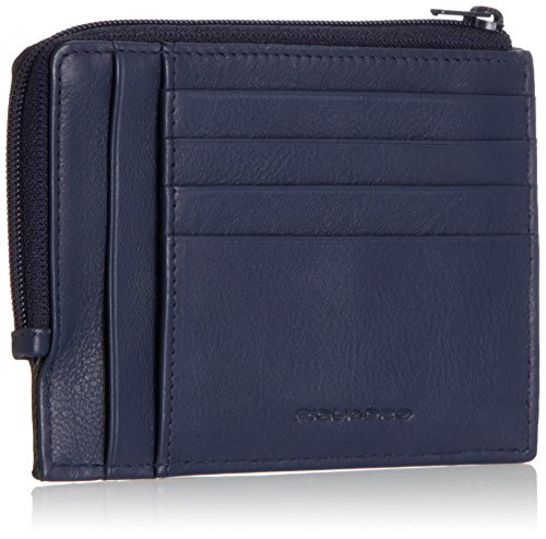PIQUADRO Credit card case P15Plus Unisex Leather Blue - PU1243P15-BLU32