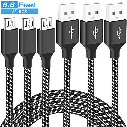PS4 Controller Charger Charging Cable,Nylon Braided Micro USB Cable Android Charger Data Sync