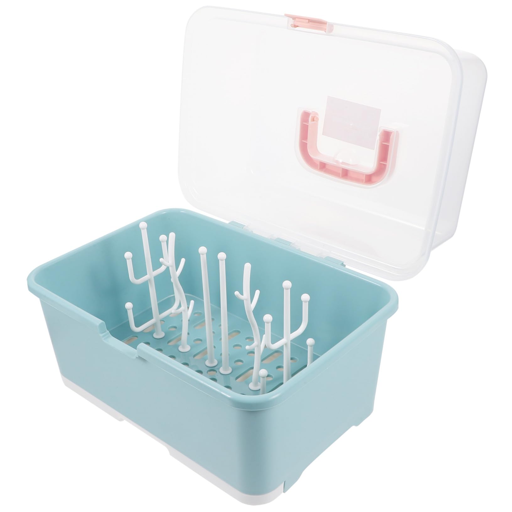 ERINGOGO Babyflaschen Aufbewahrungsbox aus Pp mit Ablagefunktion und Robustem Design Platzsparend für Babyflaschen und Stillzubehör bei Shower
