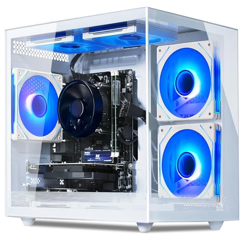 Qehi Prebuilt Desktop PC,Core i7 Processor Up to 4.0GHZ | 16G RAM | 256G SSD | WiFi 6 | 7 RGB Fans |...