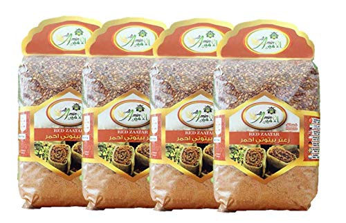 Al Amin Thyme Red Zaatar Homemade Premium Quality - 400gm/14oz Pack of 4 - زعتر أحمر حلبي الأمين