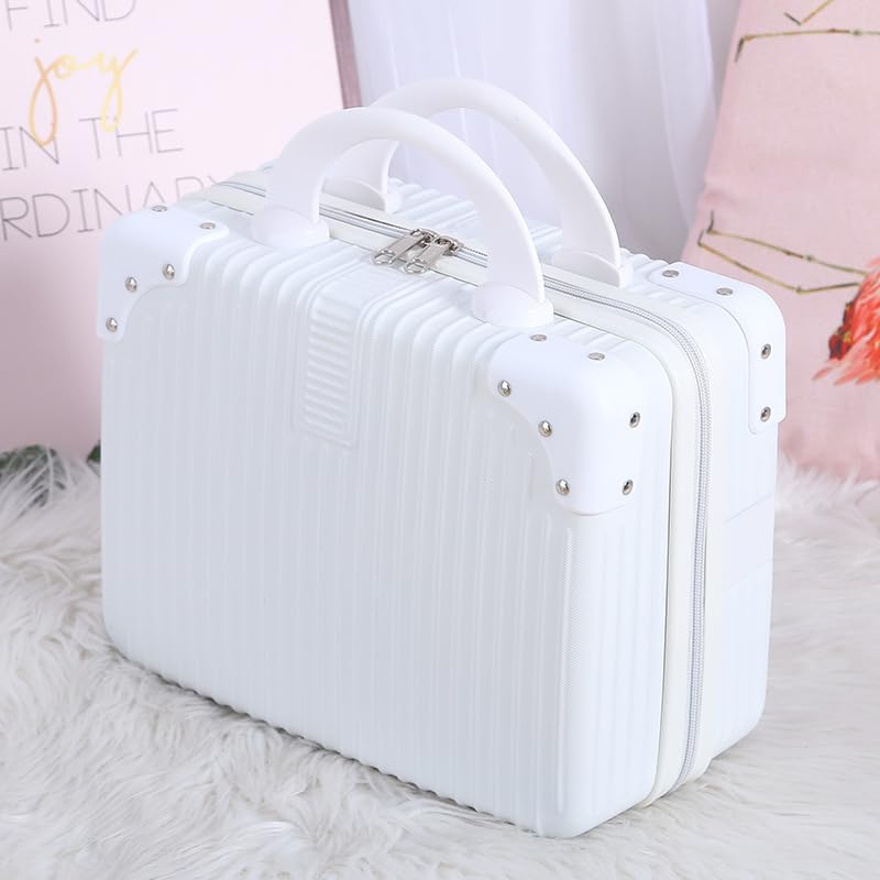 Image of GVND Portable Makeup Travel Case Hard Shell Cosmetic Travel Case, Mini ABS Carrying Makeup Case Suitcase, Portable Suitcase Train Cosmetic Bag for Travel, Camping, Business Trip