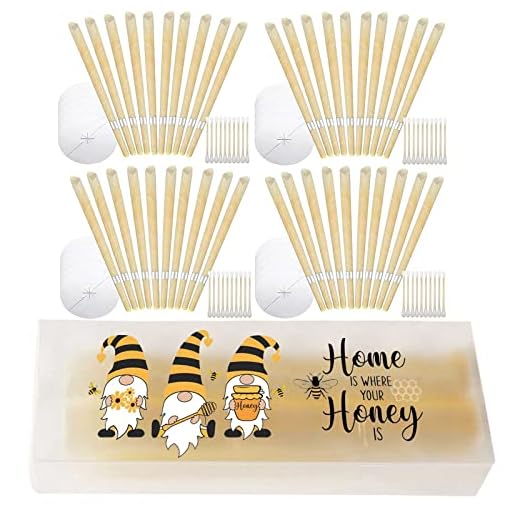 40 Pack Beeswax Ear Candles Wax Removal, Natural Ear Wax Candles for Ear Candling Wax Removal, Ear Candling Candles for Ear Cleaning, Ear Wax Candle Ear Wax Removal Kit Earwax Cleaner