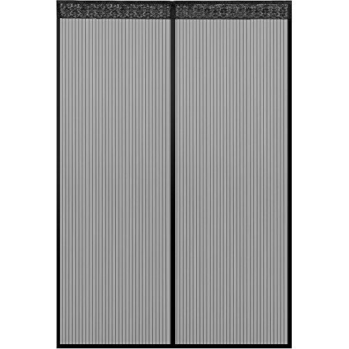 Preisvergleich Produktbild Anpro Fliegengitter Tür Moskitonetz Tür 160x230CM / 110 x 220CM / 90x210CM / 100x220CM Insektenschutz Magnet Vorhang Fliegenvorhang für Balkontür Wohnzimmer, Schwarz, EINWEG