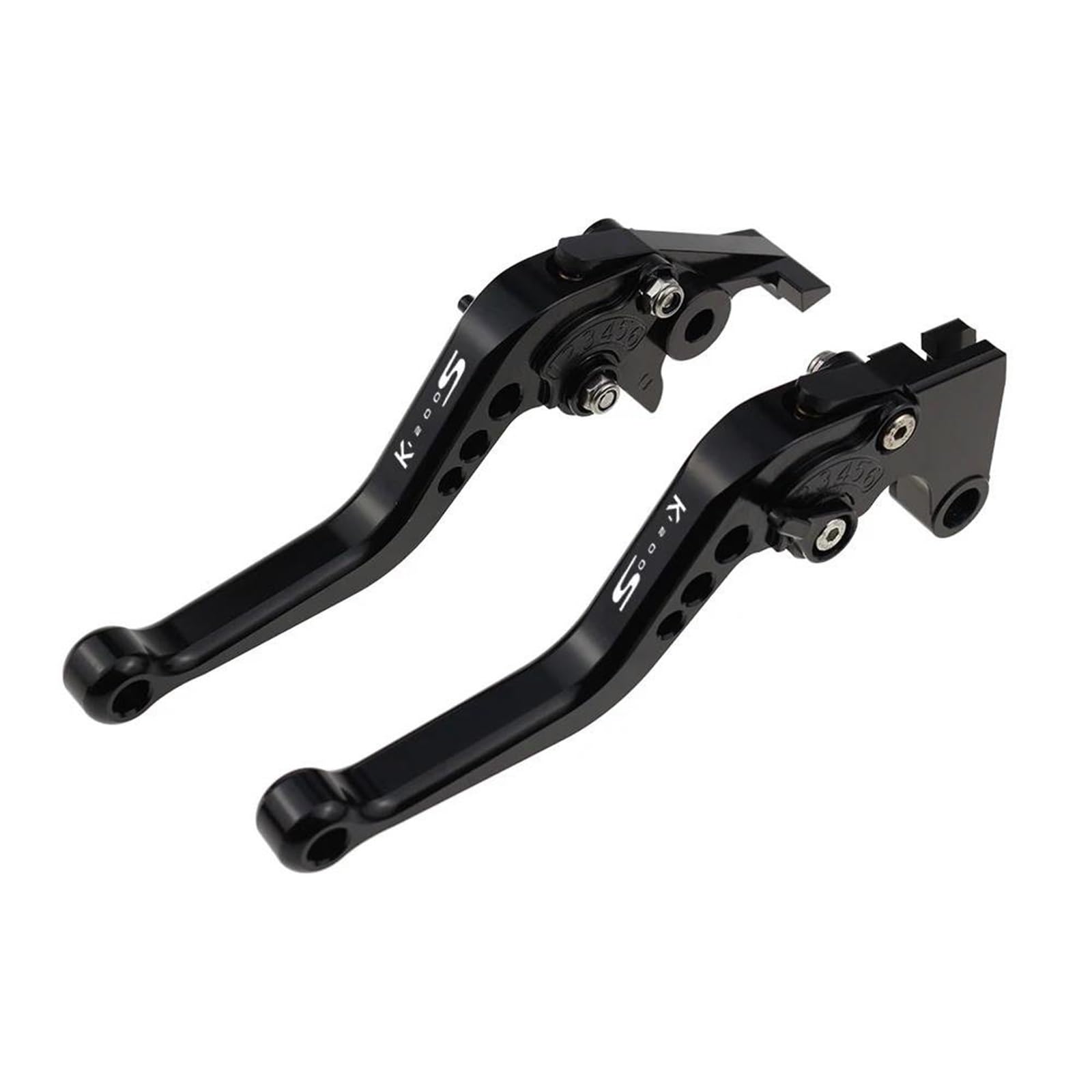 Fxvbg Black- Silver Clutch Motorcycle Parts Pivot Brake Clutch Levers Control Handles For Bmw K1200s K 1200S K1200 S 2004-2008 2007 2006 2005(Black- Silver)