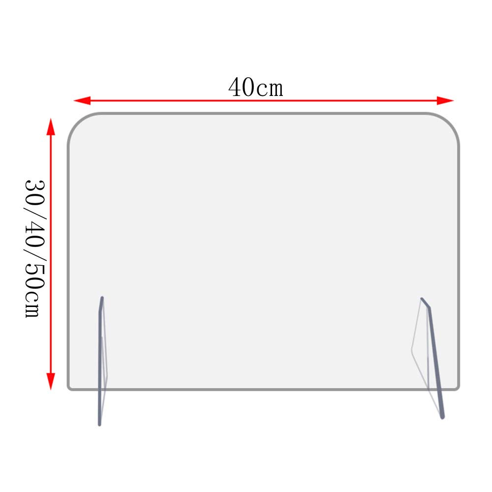 Desk Divider,Sneeze Guard Shield,Perspex Screen Sneeze Guard for Counter,Clear Film Protective Shield for Cafes Retail Stores - Image 2