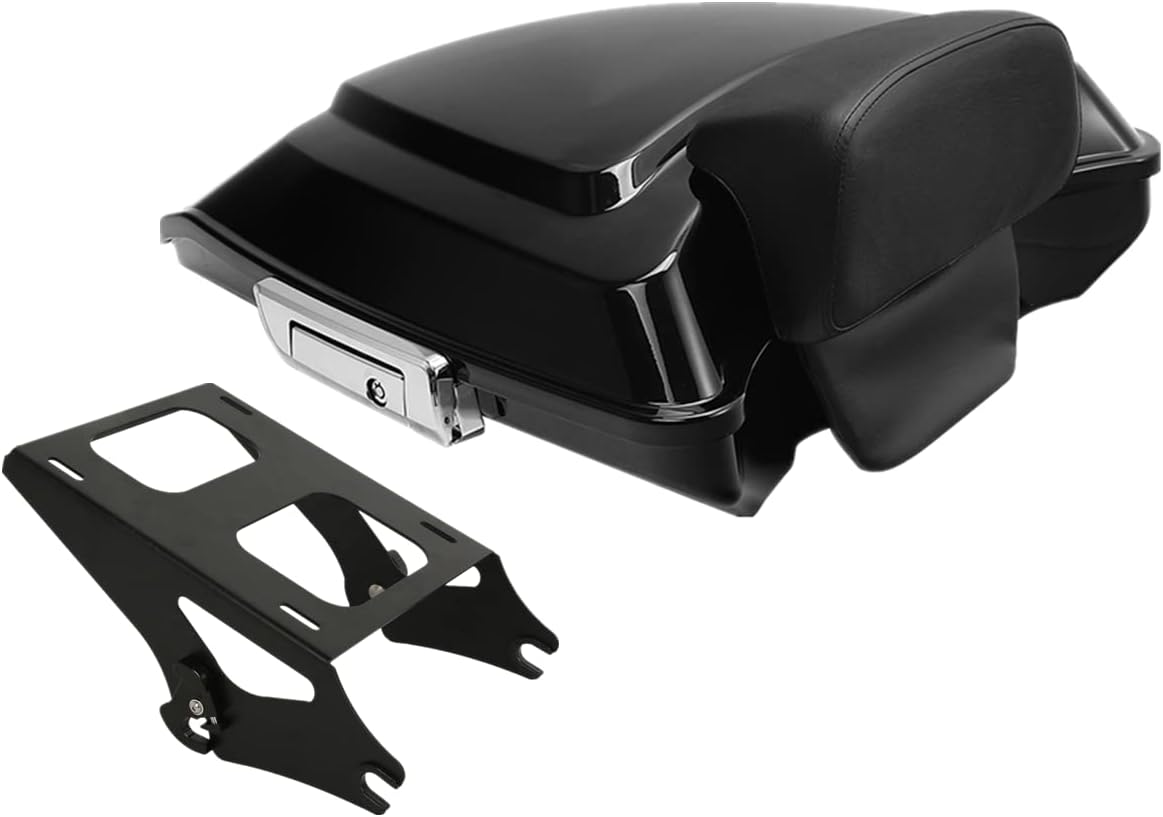 TCMT 5.5" Razor Motorcycle Trunk Box Backrest Pad Mounting Rack Fit For Harley 2014-2025 Touring Road King Street Road Electra Glide Pack