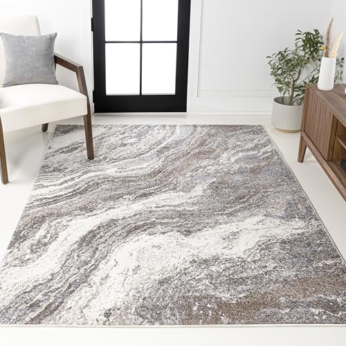 JONATHAN Y Kassia Marble Indoor Rug 5x8 Brown/Gray