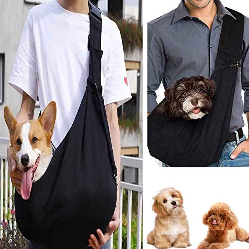Pet Sling Carrier, Hand Free Pet Carrier, Hundetuch mit verstellbarem Schultergurt für kleine, mittelgroße Katzen und Hunde