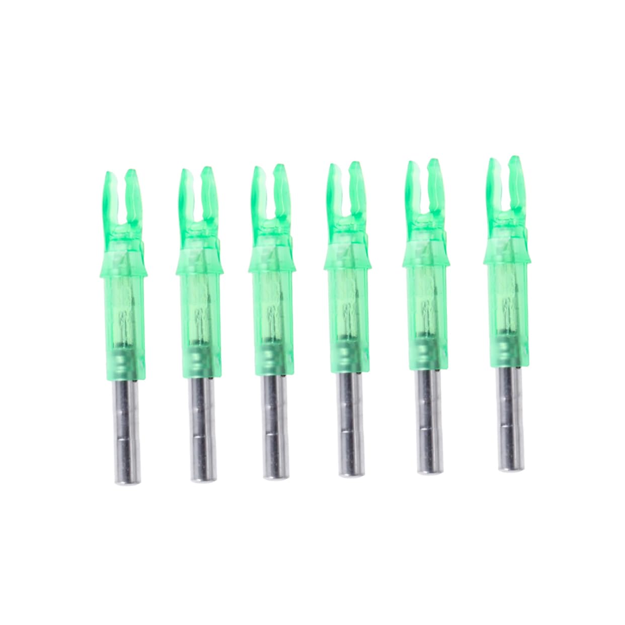 Happyyami 12Pcs LED Lighted Arrow Nocks for Arrow Shafts Accessories Green Blue for Day and Night Tracking for Hunting Target Practice