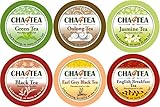 Cha4TEA K-Cup Tea Variety Sampler Pack, 36-Count Keurig K Cups, 6 Flavors (Green Tea, Black Tea, Jasmine, Earl Grey, English Breakfast, Oolong Tea)