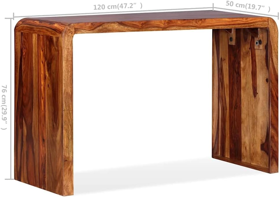 vidaXL Sideboard Desk Honey Brown Solid Acacia Wood 47.2 x 19.7 in