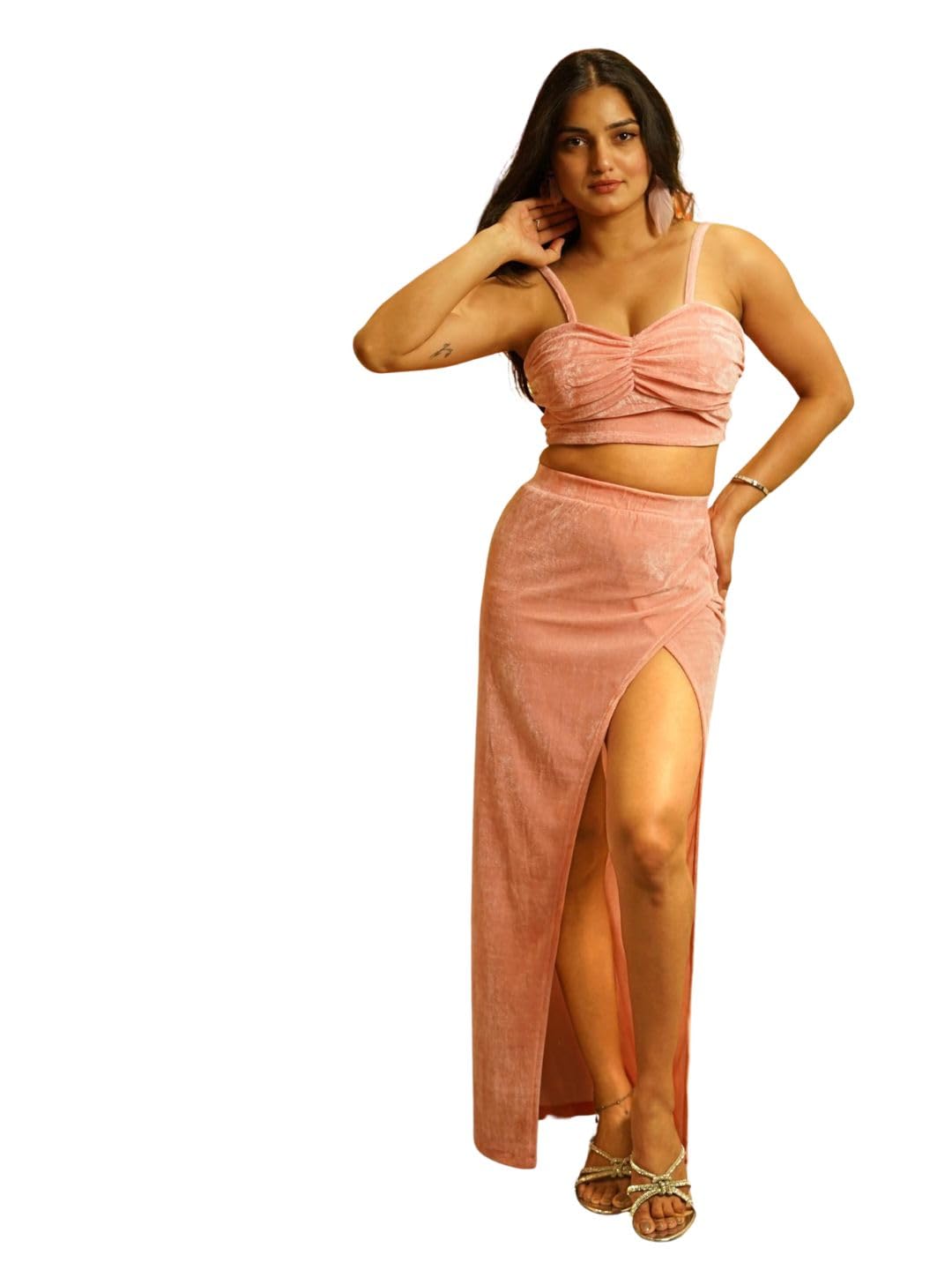 Tandul Women's Solid Pink Velvet Co'ord Set Modern - For Women - Soft & Breathable Fabric & Comfortable Outfits for Offic... - Review, Price and Buying Guide