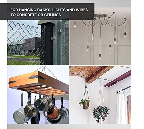 DOJA Industrial | Gewinde Schraubhaken | M8 x 60 | PACK 5 | Schwerlast Hakenschrauben | Bolzen Haken Schraub | Gewindehaken | Haken zum Schrauben: Wandhaken, Deckenhaken, Wandhaken, Haken Decke