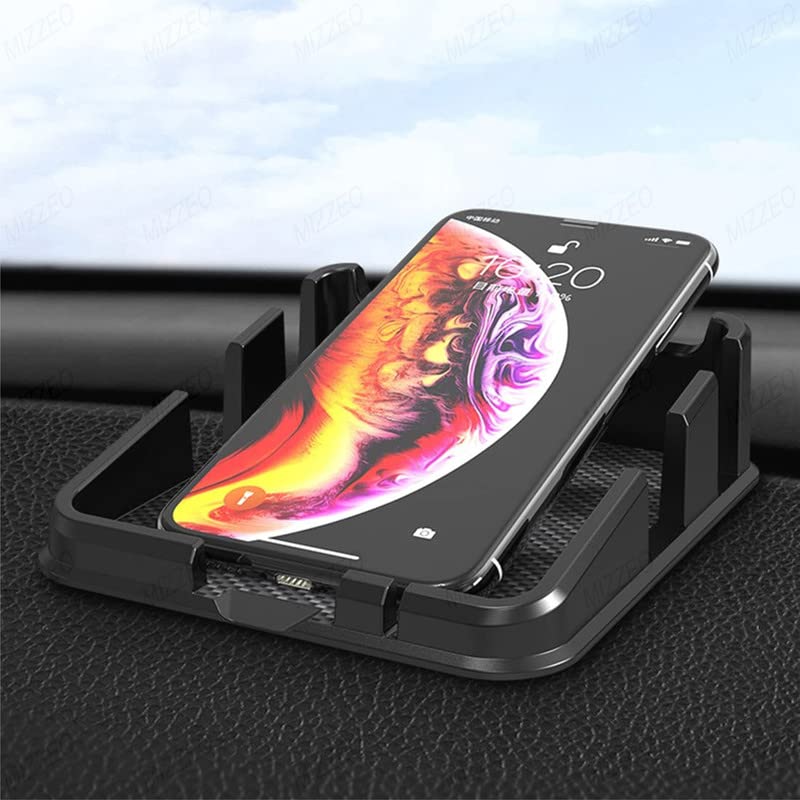 MIZZEO Anti Slip Pad Sticky Gripping Pad Sticky Gel Pad / Cell Pad, Carbon Black - 11 x 12 cm Compatible with Tata Buzzard
