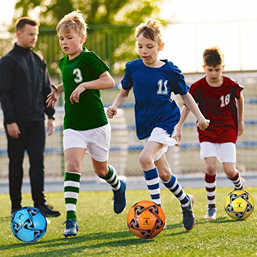 Deekin 6 Pcs Soccer Ball With Pump Official Size 4 Size 5 Size Outside Sport Soccer Ball Machine Stitched Ball For Game Training Practice (Size 5) #TOP5