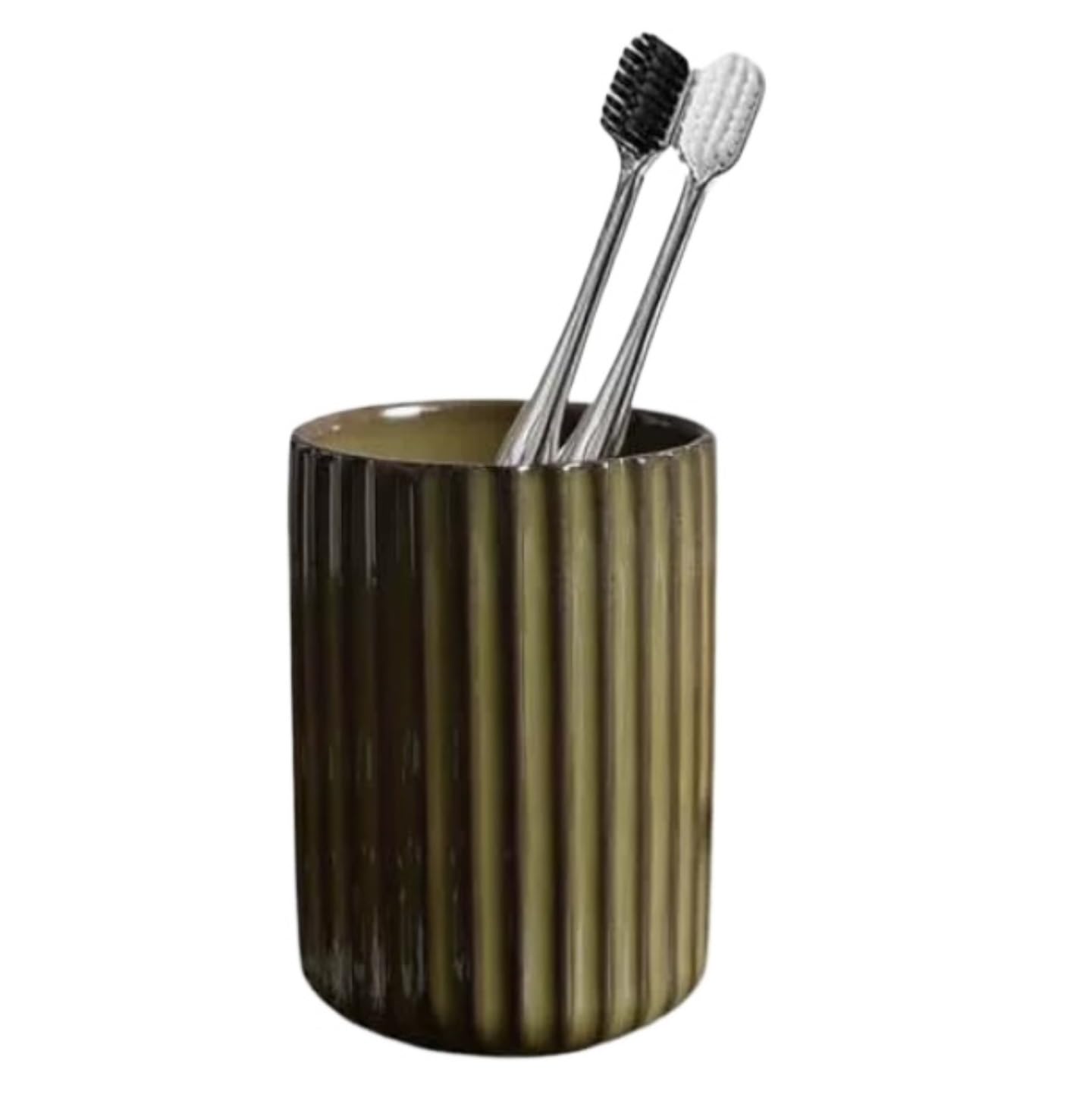 Porta Cepillo Dientes Baño Soporte De Cerámica For Cepillos Dientes For Taza Baño, Organizador Pasta, Encimera Hogar Y Cocina(Grün)