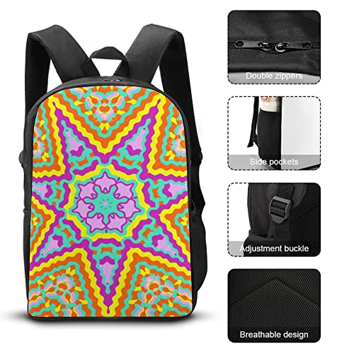 Sac à dos imprimé 3D avec multi-poches pour adolescents actifs - 7