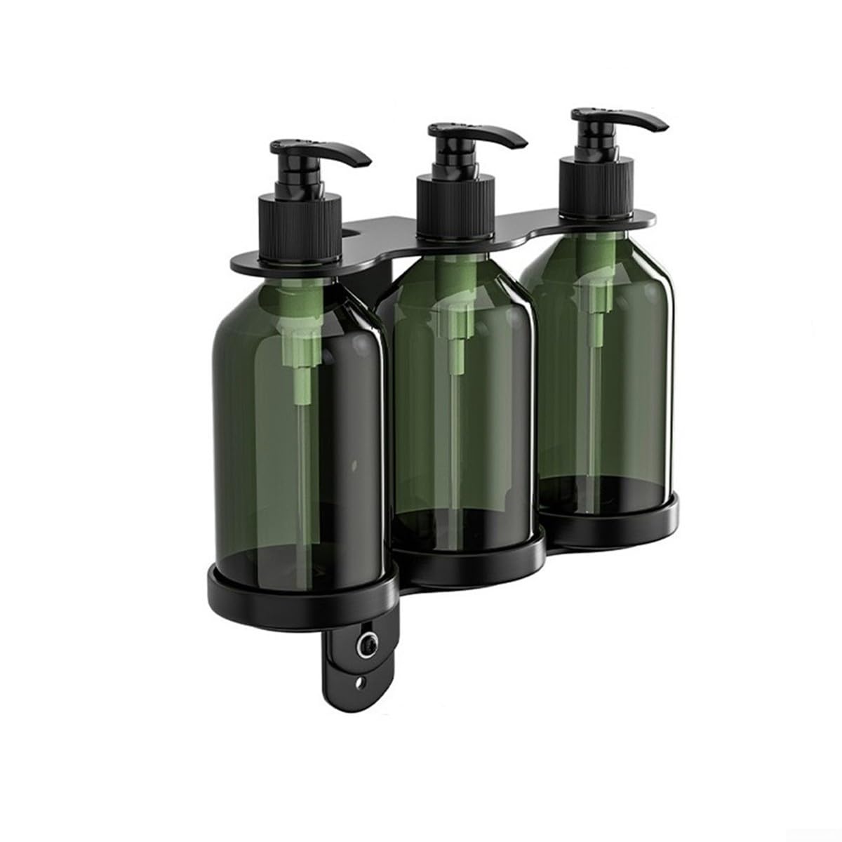 Wall Mounted Shower Soap Dispenser 300ML Stainless Steel Pump Bottle For Shampoo Shower Gel Bathroom Kitchen(3 Bottles)