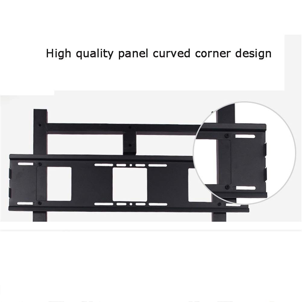 Meuble/Base TV Universel Pivotant - Meuble TV de Table pour Téléviseurs LCD LED 55-75 Pouces - Support TV Réglable en Hauteur avec Base en Verre Trempé Beautiful Scenery