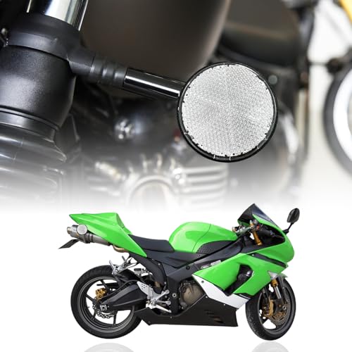 Image of Dickno 2 PCS M6 x 1.0 Motorcycle Reflectors, Plastic Screw Mount Reflective Warning Reflector, Universal Motorbike Rear Safety Reflectors for Motorcycle, Bicycle, Scooter (Round White)