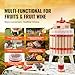 VEVOR Fruit Wine Press, 3.2 Gallon/12L, Solid Wood Basket with Blocks, Heavy Duty Manual Juice Maker, Cider Apple Grape Tincture Vegetables Honey Olive Oil Making Press with Handle for Kitchen, Home